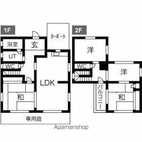 名鉄名古屋本線 奥田駅 徒歩12分 2階建 築18年(4LDK)の間取り写真