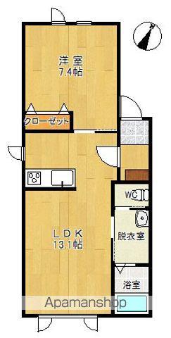 レジデンスやまと 四号館(1LDK/2階)の間取り写真