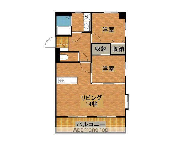 センターあいらんど(2LDK/6階)の間取り写真
