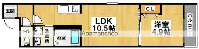 フジパレス堺大浜公園(1LDK/3階)の間取り写真
