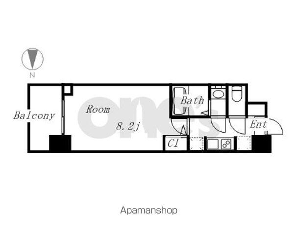 LA DOUCEUR黒川(1K/11階)の間取り写真