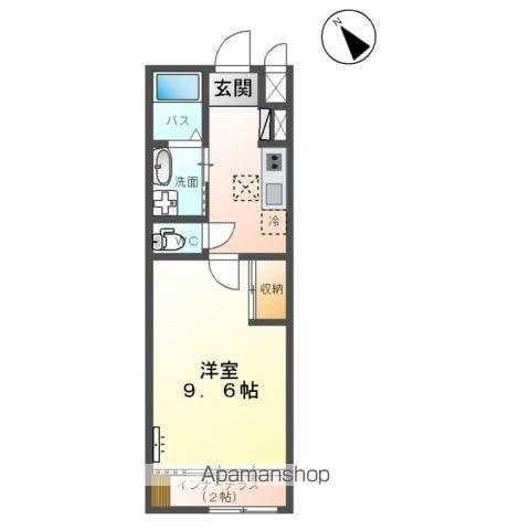 HACK BERRY真鍋(1K/1階)の間取り写真