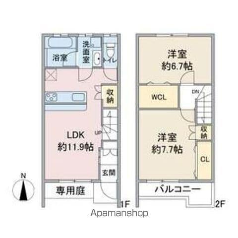 フィオーレ豊が丘(2LDK)の間取り写真