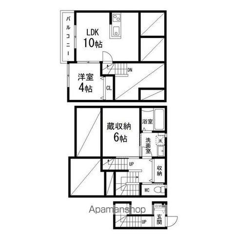 BELLE LEAD ひより台(1LDK/2階)の間取り写真