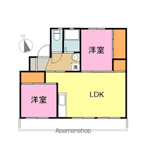 スカイクレスト青葉台1号棟(2LDK/5階)の間取り写真