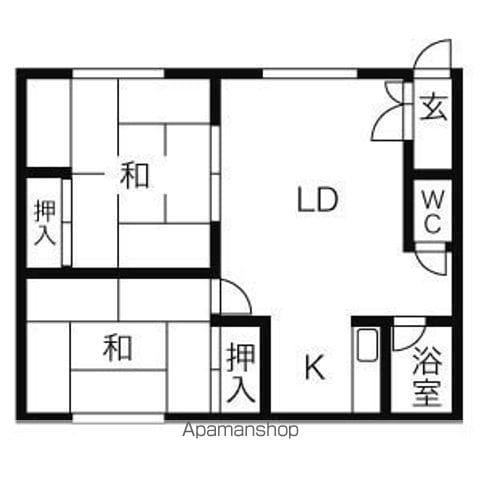 東栄ハウス(2LDK/2階)の間取り写真