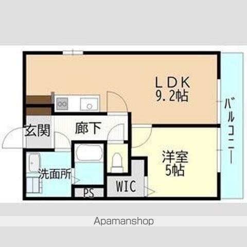 榊原ビル(1LDK/3階)の間取り写真