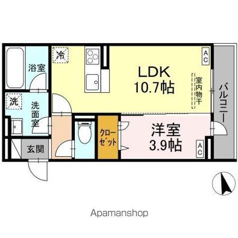 D-RESIDENCE引野(1LDK/2階)の間取り写真