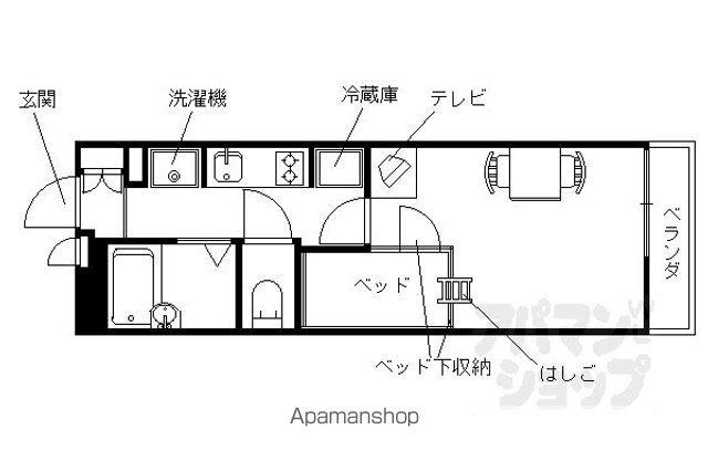 レオパレス華(1K/2階)の間取り写真
