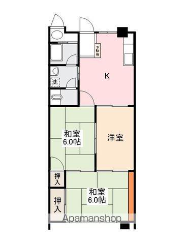 春日第二ビル(3DK/3階)の間取り写真