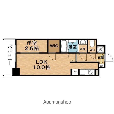 SERENOMINAMIMORIMACHI(1LDK/7階)の間取り写真