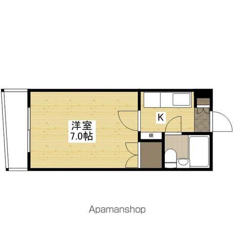 エステート小河内(1K/4階)の間取り写真