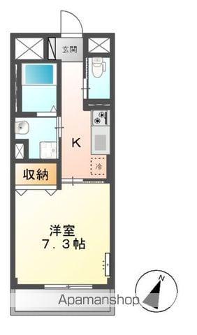 トレシャーナ(1K/3階)の間取り写真