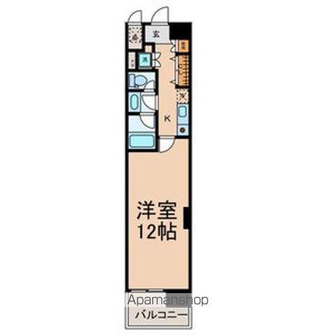CASAα名駅南(1K/6階)の間取り写真