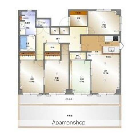 第2トレンツマンション(4LDK/1階)の間取り写真