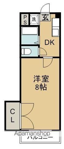 昭和ハイツ(1DK/2階)の間取り写真