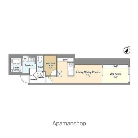 タスキSMART新大塚Ⅲ(1SLDK/4階)の間取り写真