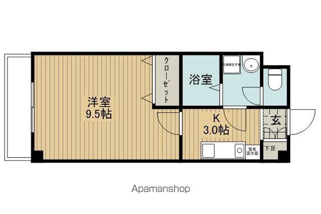 パークレジデンス諏訪(1K/3階)の間取り写真