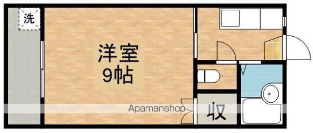 ふれあいマンション(1K/3階)の間取り写真
