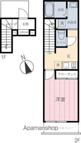 メゾンルミエール横須賀(1K/2階)の間取り写真