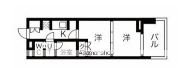 NSパークレジデンス新宿御苑(2K/6階)の間取り写真