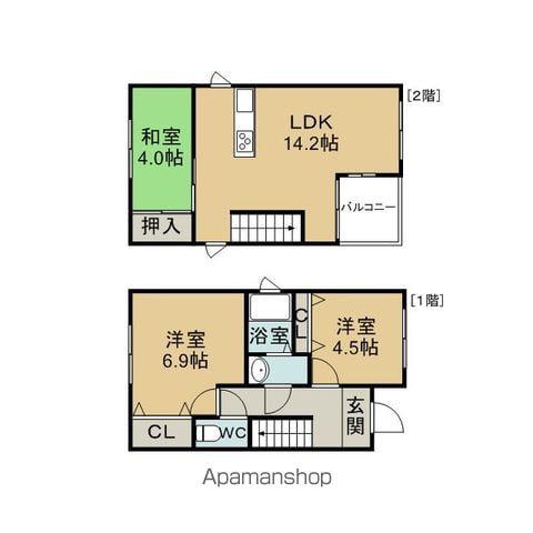 JR東海交通城北線 味美駅(東海交通) 徒歩17分 2階建 築14年(3LDK)の間取り写真