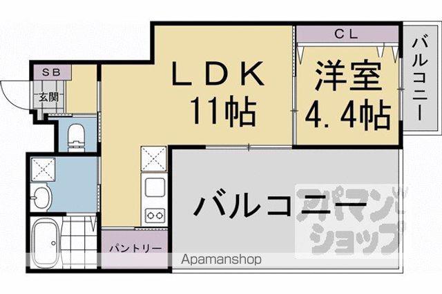 ヴィラステージ桂川(1LDK/4階)の間取り写真