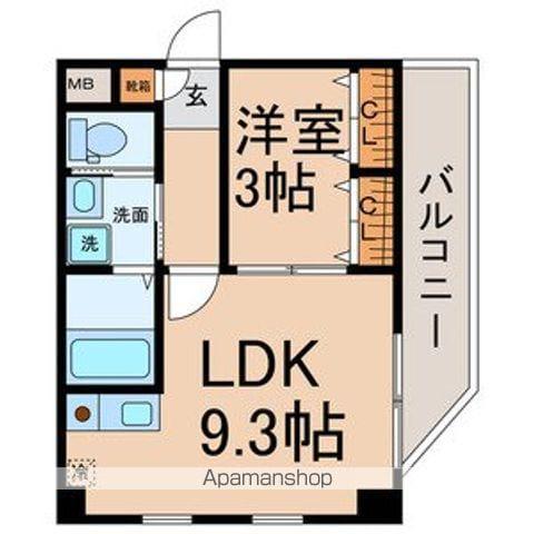 パーク アベニュー東山(1LDK/4階)の間取り写真
