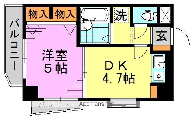 ライオンズマンション高円寺第2(1DK/3階)の間取り写真