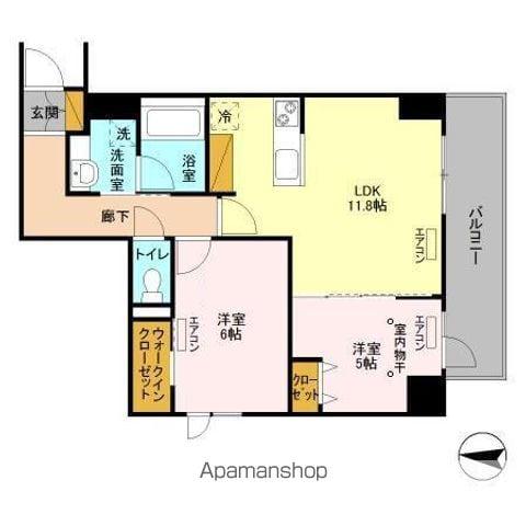 フェリス コート(2LDK/6階)の間取り写真