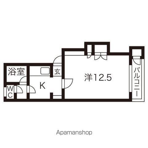 タウンハウスヨシダG1棟(1K/2階)の間取り写真