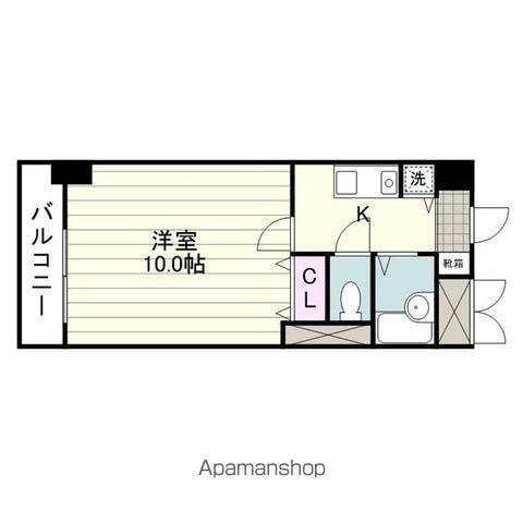ハッピー住吉(1K/2階)の間取り写真