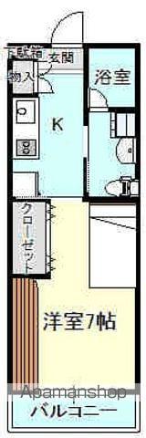 つかさA棟(1K/1階)の間取り写真