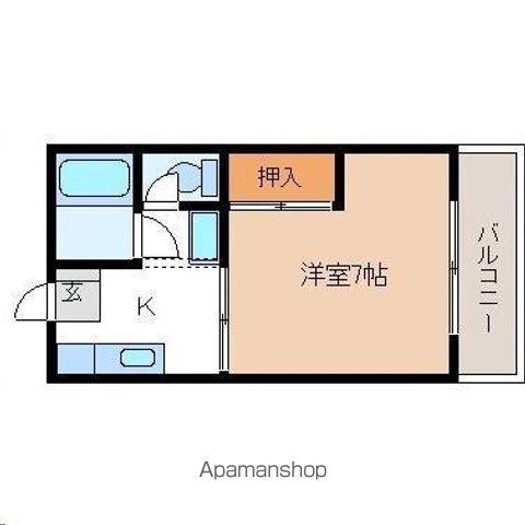 リバティ21(1K/2階)の間取り写真