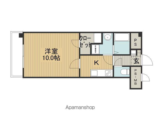 パークレジデンス城南(1K/3階)の間取り写真