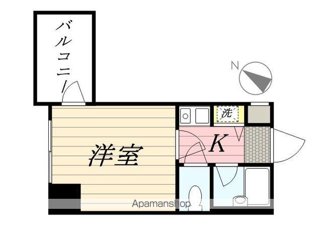 ダイナコート平尾山荘通(1K/6階)の間取り写真