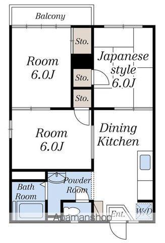 コンフォート飯山満(3DK/2階)の間取り写真