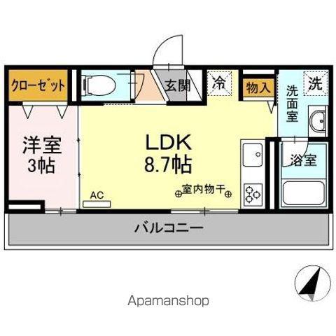 ラ・ルーチェ上田レジデンス(1LDK/3階)の間取り写真