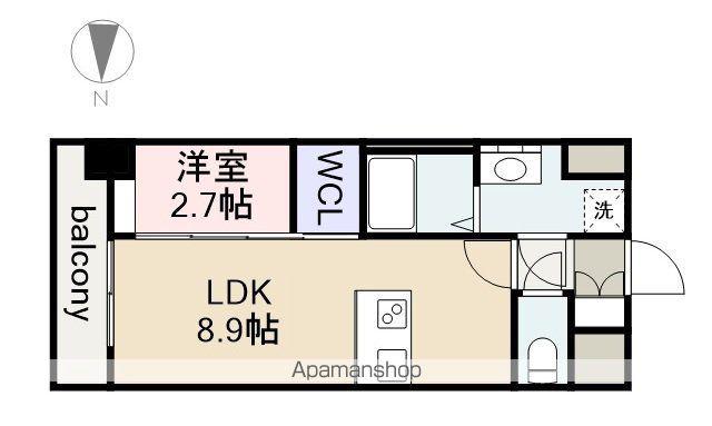 メイクスアート名駅南Ⅳ(1LDK/6階)の間取り写真