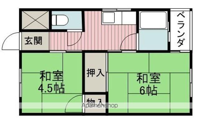 ウエダマンション(2K/3階)の間取り写真