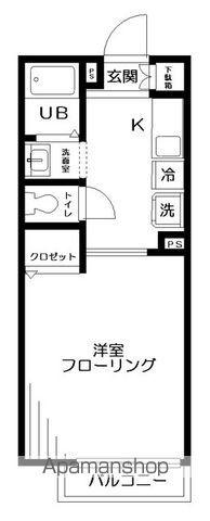 シャトレ北町(1K/1階)の間取り写真