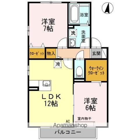 グラン・リーオ D棟(2LDK/2階)の間取り写真