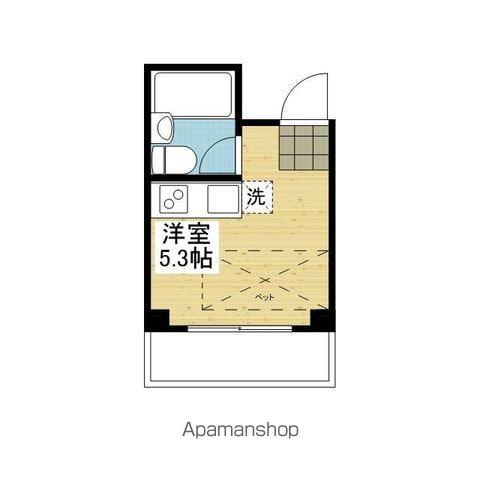 アルト高砂(ワンルーム/2階)の間取り写真