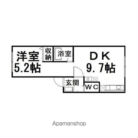 サンクレスト東陵(1DK/1階)の間取り写真
