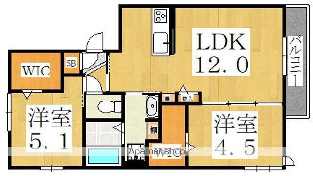 マーチT(2LDK/1階)の間取り写真
