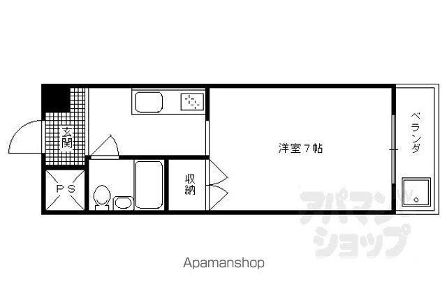 マンションREI(1K/5階)の間取り写真