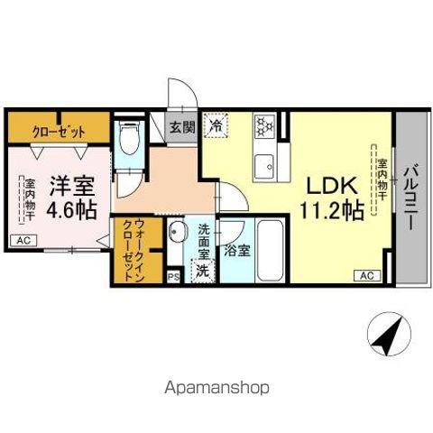 D CREST八幡2丁目(1LDK/3階)の間取り写真