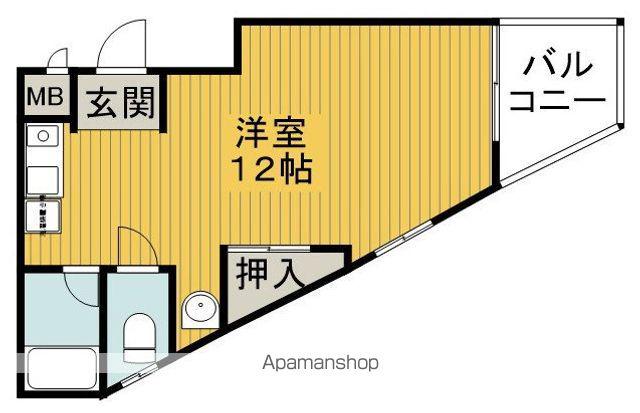 パインズハイム(ワンルーム/2階)の間取り写真