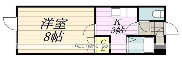 SDコート(1K/3階)の間取り写真