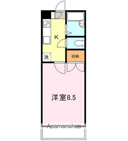 第3開世ビル(1K/6階)の間取り写真